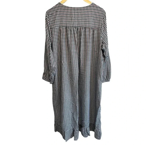 Amanda Stewart Intimates Vntg smocked Plaid Cotton Christmas Nightgown Size XL - Picture 2 of 10